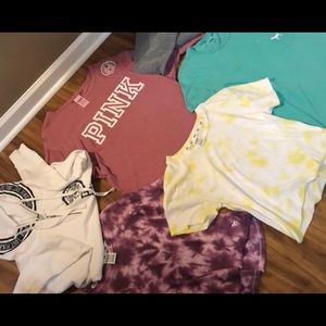 4 vs/pink shirts + 1 vs/pink sweatshirt